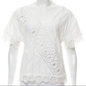 OPENING CEREMONY Sz 0 XS Lace Embroidered Top